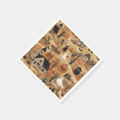 ヴィンテージハロウィンファームパターン スタンダードカクテルナプキン (角)