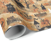 ヴィンテージハロウィンファームパターン ラッピングペーパー (ロールコーナー)