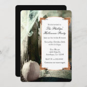 ヴィンテージハロウィンフォトエレガントパーティの招待状 招待状 (正面/裏面)