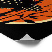 ヴィンテージハロウィンフクロウのポスター ポスター (角)