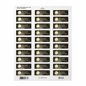 ヴィンテージハロウィンフルムーンこうもり差出人住所 ラベル (フルシート)