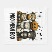 ヴィンテージハロウィンブルシート フリースブランケット (正面(横))