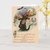 ヴィンテージハロウィンプランクスグリーティングカード カード (黄色い花)