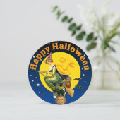 ヴィンテージハロウィンホリデーグリーティングカードテンプレート カード (スタンド正面)