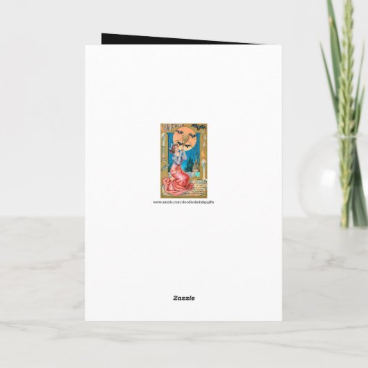 ヴィンテージハロウィンホリデー追加メッセージカード カード (裏面)