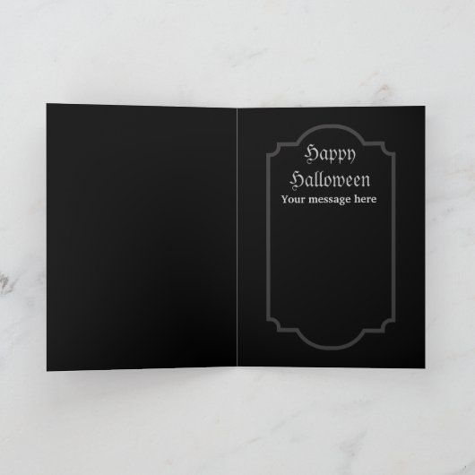ヴィンテージハロウィンホリデー追加メッセージカード カード (内部)