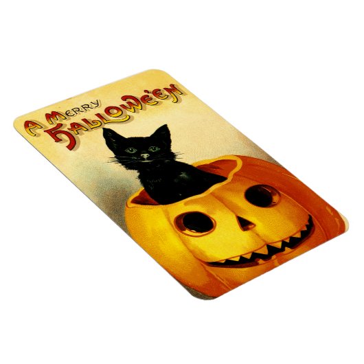 ヴィンテージハロウィンマグネットと黒猫&カボチャ マグネット (右側)