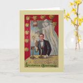 ヴィンテージハロウィンマッチメイキングカード カード (黄色い花)