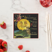 ヴィンテージハロウィンムーンウォッチング魔女と詩 スタンダードカクテルナプキン (インサイチュ)