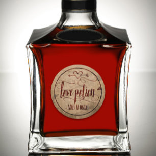 ヴィンテージハロウィンラブポションラベル ラウンドシール