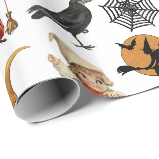 ヴィンテージハロウィン不気味の不気味なパターンの贈り物 ラッピングペーパー (ロールコーナー)