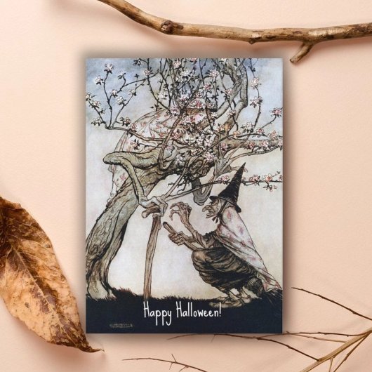 ヴィンテージハロウィン不気味ウィッチアーサーラクカム カード