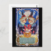 ヴィンテージハロウィン不気味ウィッチ ポストカード (正面/裏面)