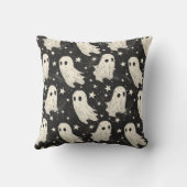 ヴィンテージハロウィン不気味幽霊&スターパターン クッション (裏面)