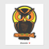 ヴィンテージハロウィン不気味飾りフクロウ シール (シート)