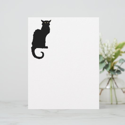 ヴィンテージハロウィン不気味、アールヌーボー黒猫 (スタンド正面)