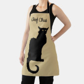 ヴィンテージハロウィン不気味、アールヌーボー黒猫 エプロン (インサイチュ)