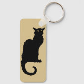 ヴィンテージハロウィン不気味、アールヌーボー黒猫 キーホルダー (裏面)