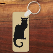 ヴィンテージハロウィン不気味、アールヌーボー黒猫 キーホルダー (裏面)