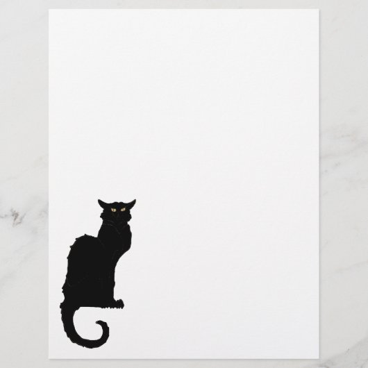 ヴィンテージハロウィン不気味、アールヌーボー黒猫 チラシ (正面)