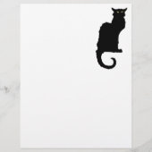 ヴィンテージハロウィン不気味、アールヌーボー黒猫 チラシ (裏面)