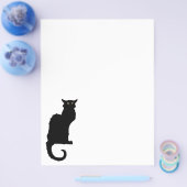 ヴィンテージハロウィン不気味、アールヌーボー黒猫 チラシ (シングル)