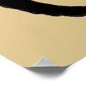 ヴィンテージハロウィン不気味、アールヌーボー黒猫 ポスター (角)