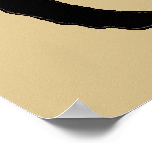 ヴィンテージハロウィン不気味、アールヌーボー黒猫 ポスター (角)