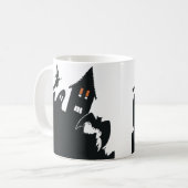 ヴィンテージハロウィン幽霊のよく出るハウスウィッチ幽霊こうもり コーヒーマグカップ (正面左)