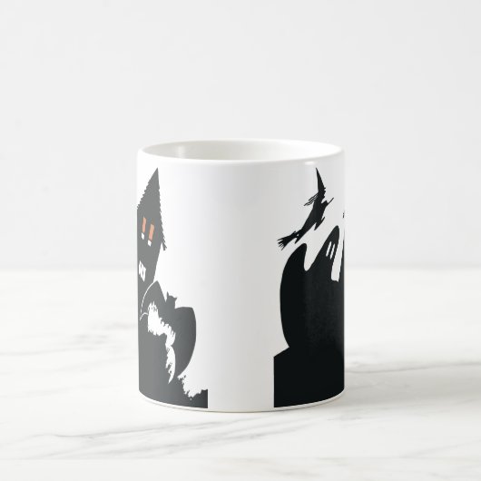 ヴィンテージハロウィン幽霊のよく出るハウスウィッチ幽霊こうもり コーヒーマグカップ (中央)