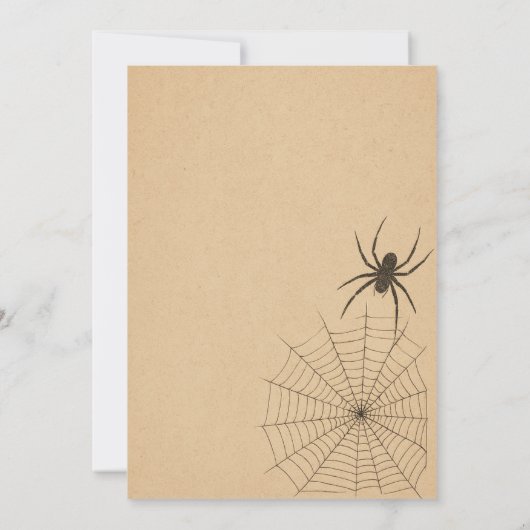 ヴィンテージハロウィン招待状テンプレート 招待状 (裏面)