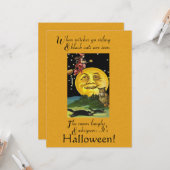ヴィンテージハロウィン時に魔女が乗り出す カード (正面/裏面インサイチュ)