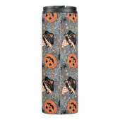 ヴィンテージハロウィン猫とカボチャ柄 タンブラー (裏面)