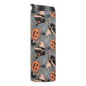 ヴィンテージハロウィン猫とカボチャ柄 タンブラー (回転右)