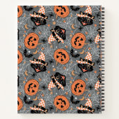 ヴィンテージハロウィン猫とカボチャ柄 ノートブック (裏面)