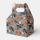 ヴィンテージハロウィン猫とカボチャ柄 フェイバーボックス (裏面サイド)