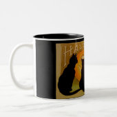 ヴィンテージハロウィン猫とジャック・オランタン ツートーンマグカップ (左)