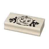 ヴィンテージハロウィン猫とジャック・オランタン ラバースタンプ (スタンプ)