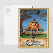 ヴィンテージハロウィン葉書 ポストカード (正面/裏面)