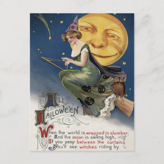 ヴィンテージハロウィン葉書 ポストカード (正面)