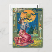ヴィンテージハロウィン葉書 ポストカード (正面/裏面)