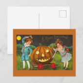 ヴィンテージハロウィン葉書 ポストカード (正面/裏面)
