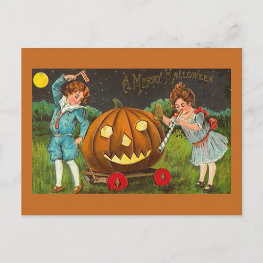 ヴィンテージハロウィン葉書 ポストカード (正面)
