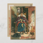 ヴィンテージハロウィン葉書 ポストカード (正面/裏面)