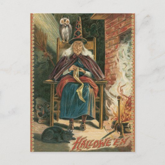 ヴィンテージハロウィン葉書 ポストカード (正面)