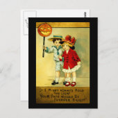 ヴィンテージハロウィン葉書 ポストカード (正面/裏面)