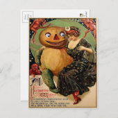 ヴィンテージハロウィン葉書 ポストカード (正面/裏面)