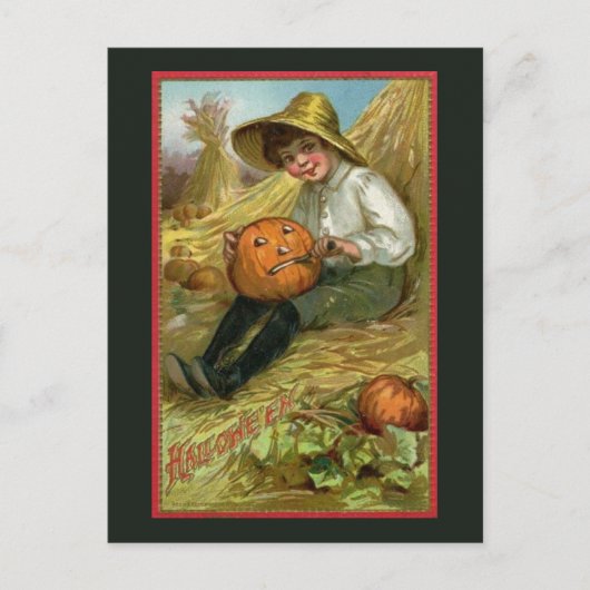 ヴィンテージハロウィン葉書 ポストカード (正面)