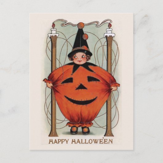 ヴィンテージハロウィン葉書 ポストカード (正面)