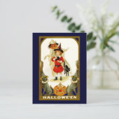 ヴィンテージハロウィン葉書 ポストカード (スタンド正面)